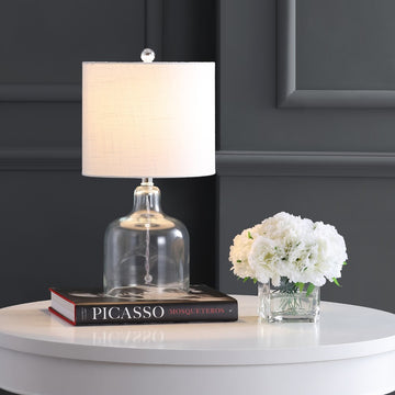 Gemma 19" Glass Bell LED Table Lamp - JONATHAN Y